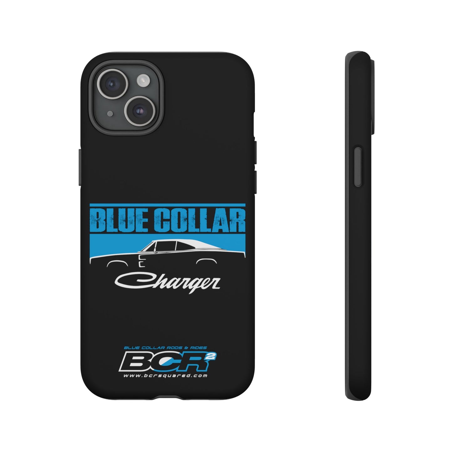 Blue Collar Charger Black Phone Cases