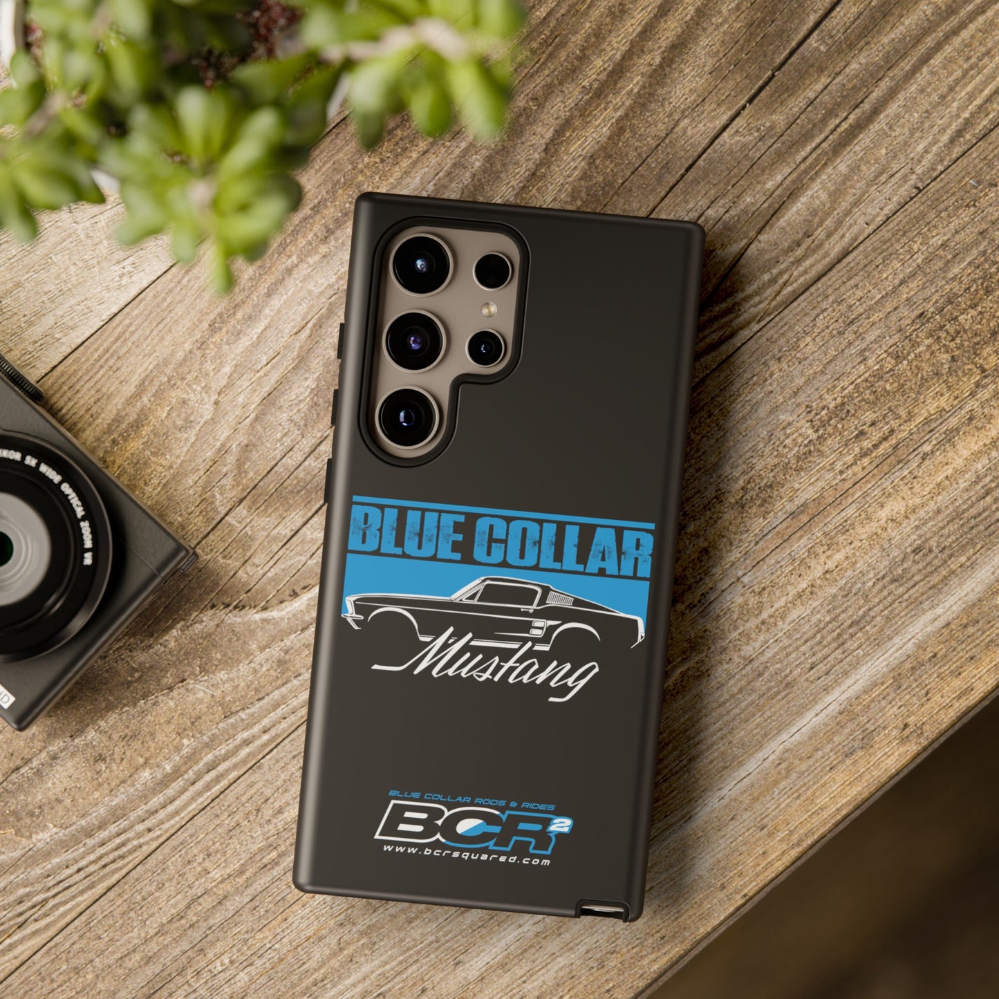 Blue Collar Mustang Black Phone Case