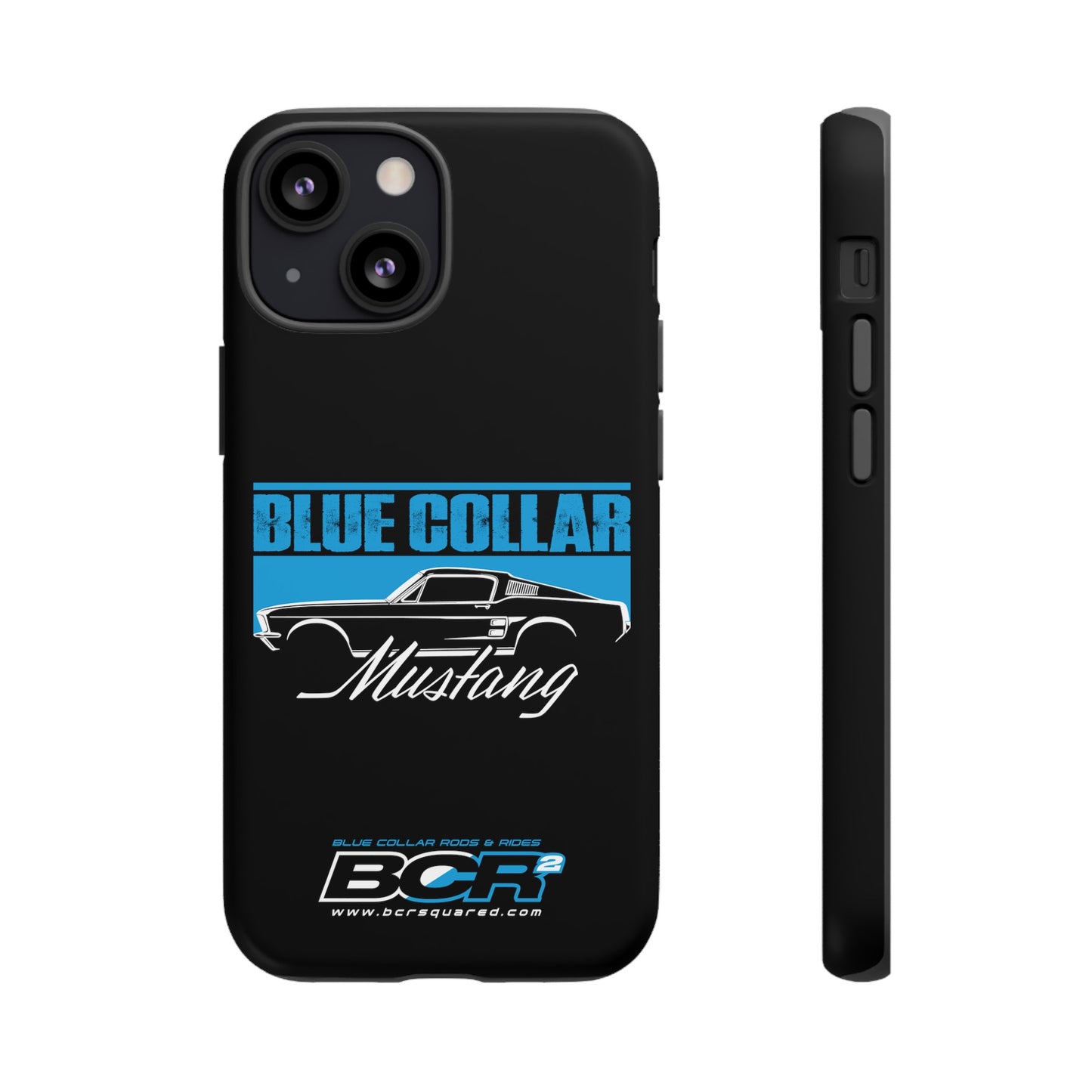 Blue Collar Mustang Black Phone Case