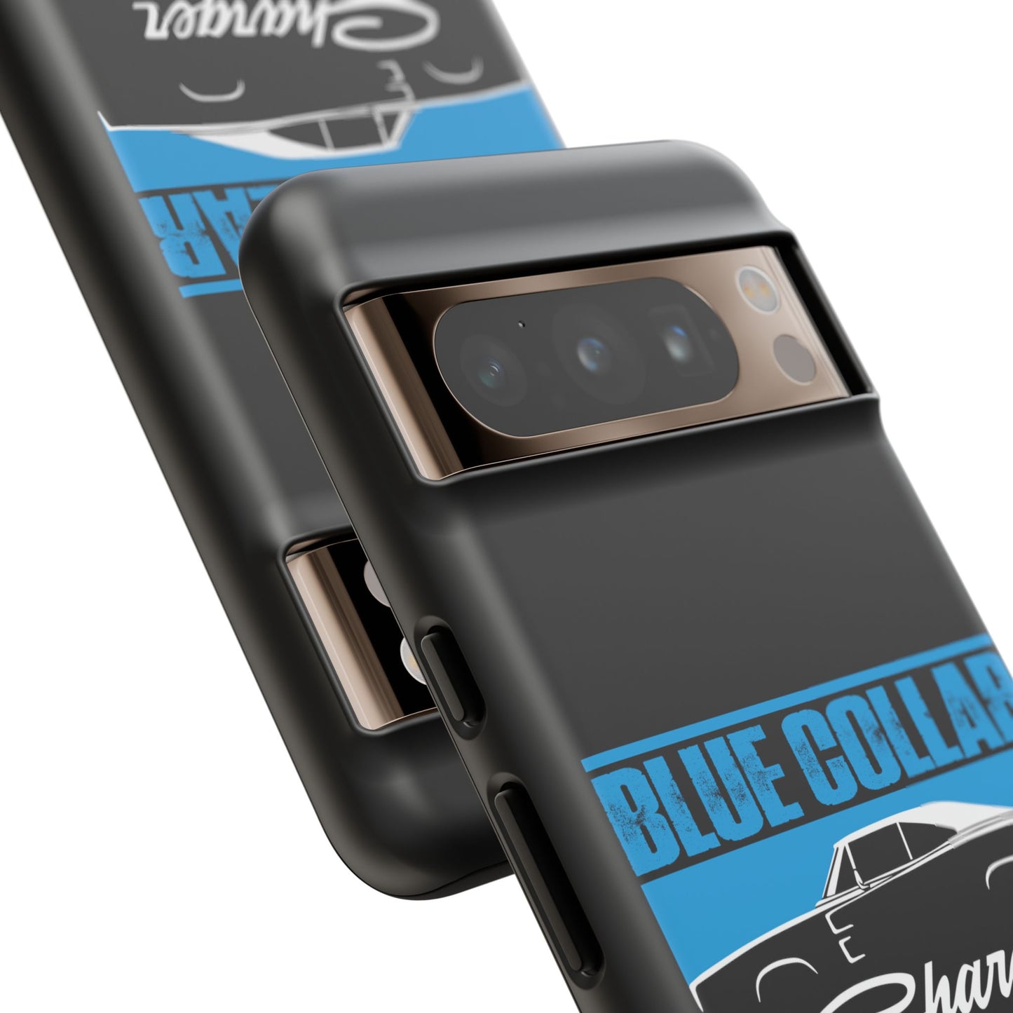 Blue Collar Charger Black Phone Cases