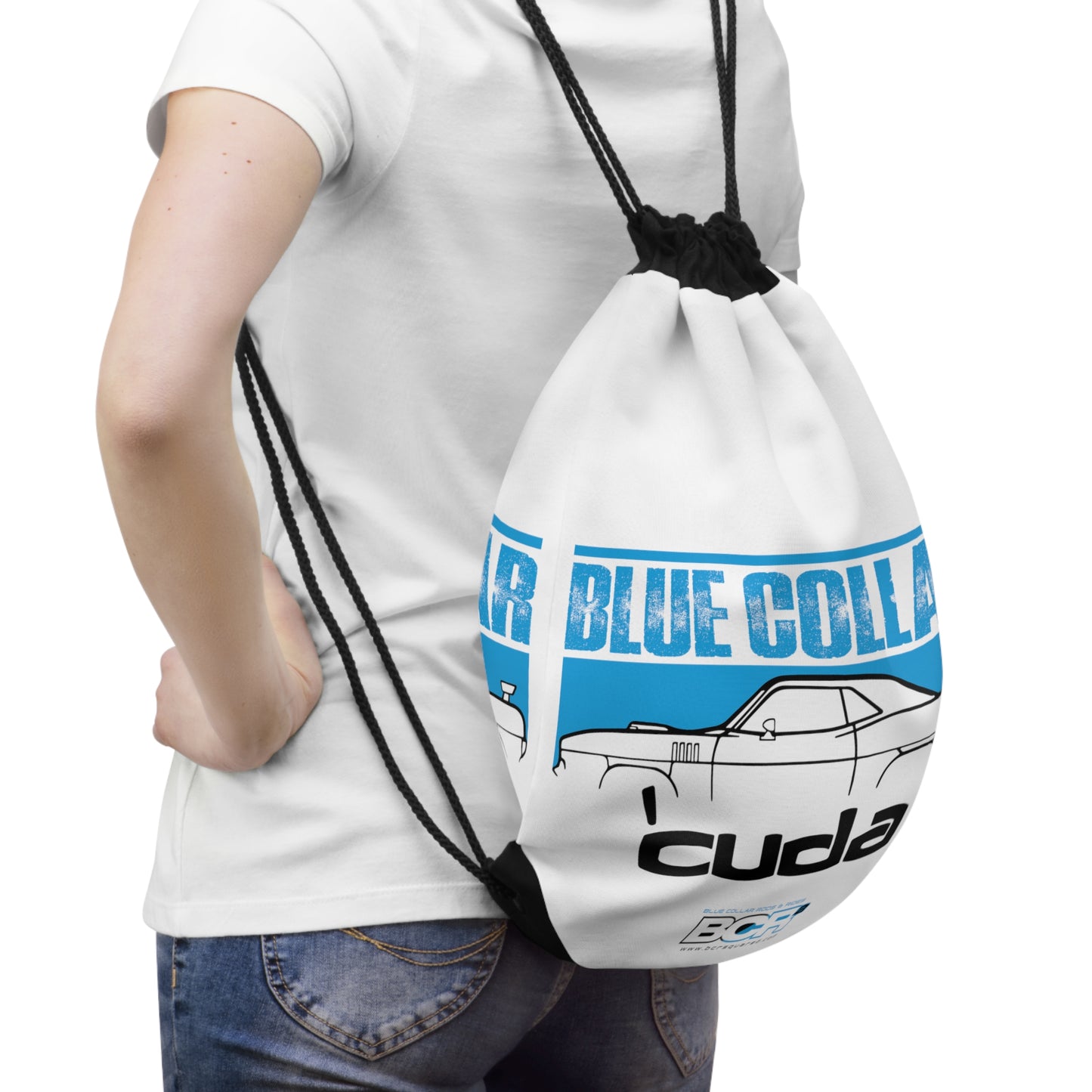 Blue Collar 'Cuda Drawstring Bag