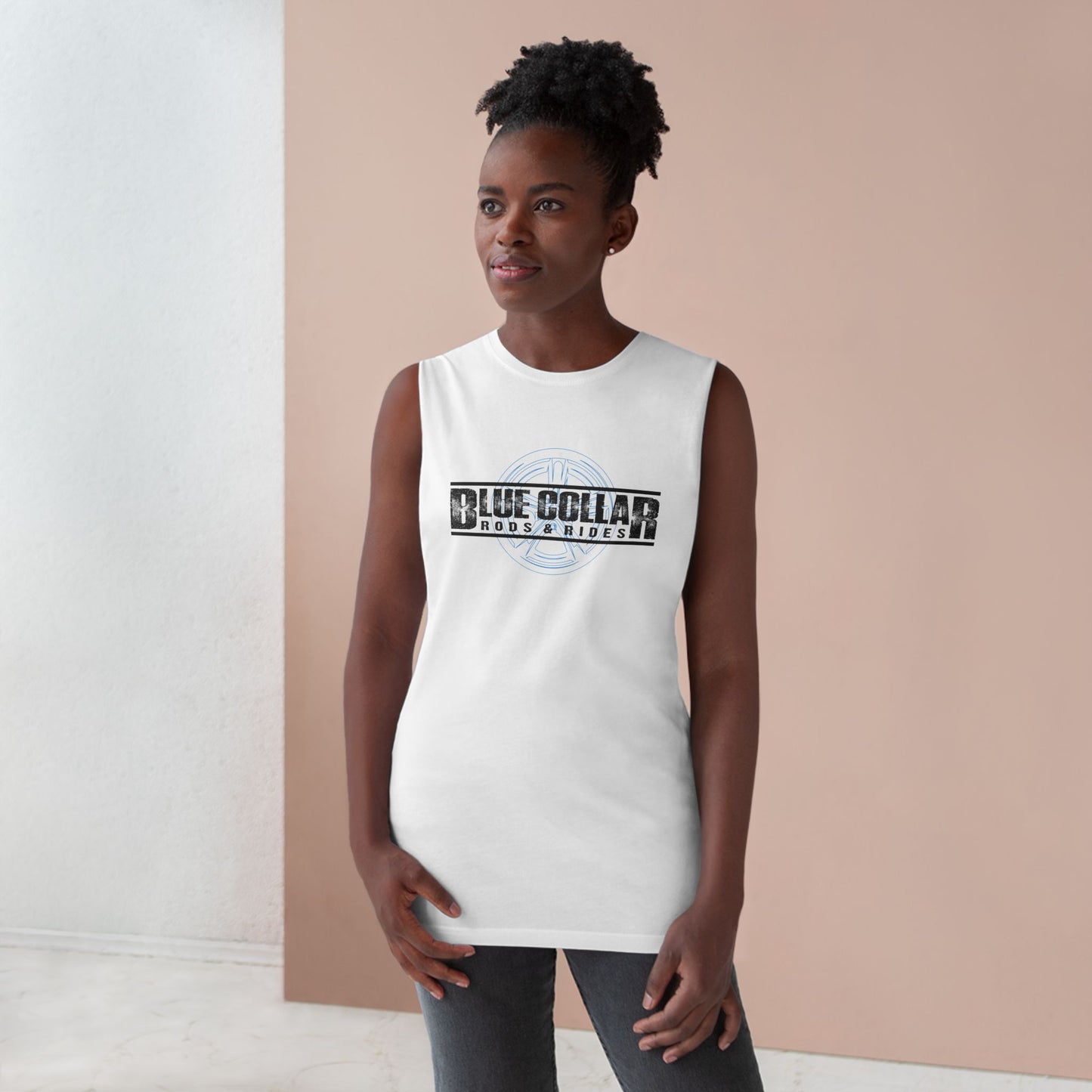 Blue Collar Wheel Sleeveless Tee