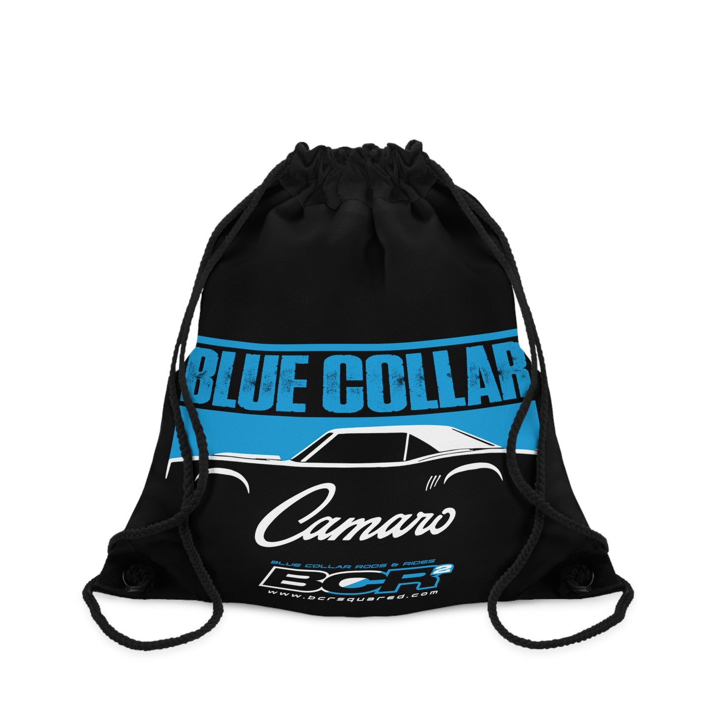 Blue Collar 1st Gen Camaro Black Drawstring Bag