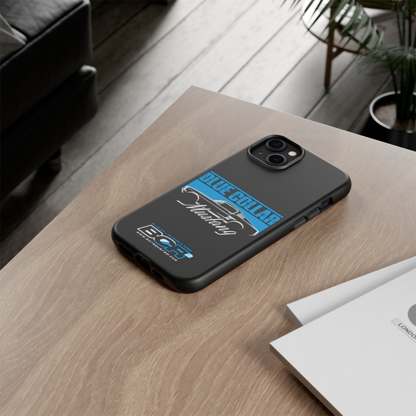 Blue Collar Mustang Black Phone Case