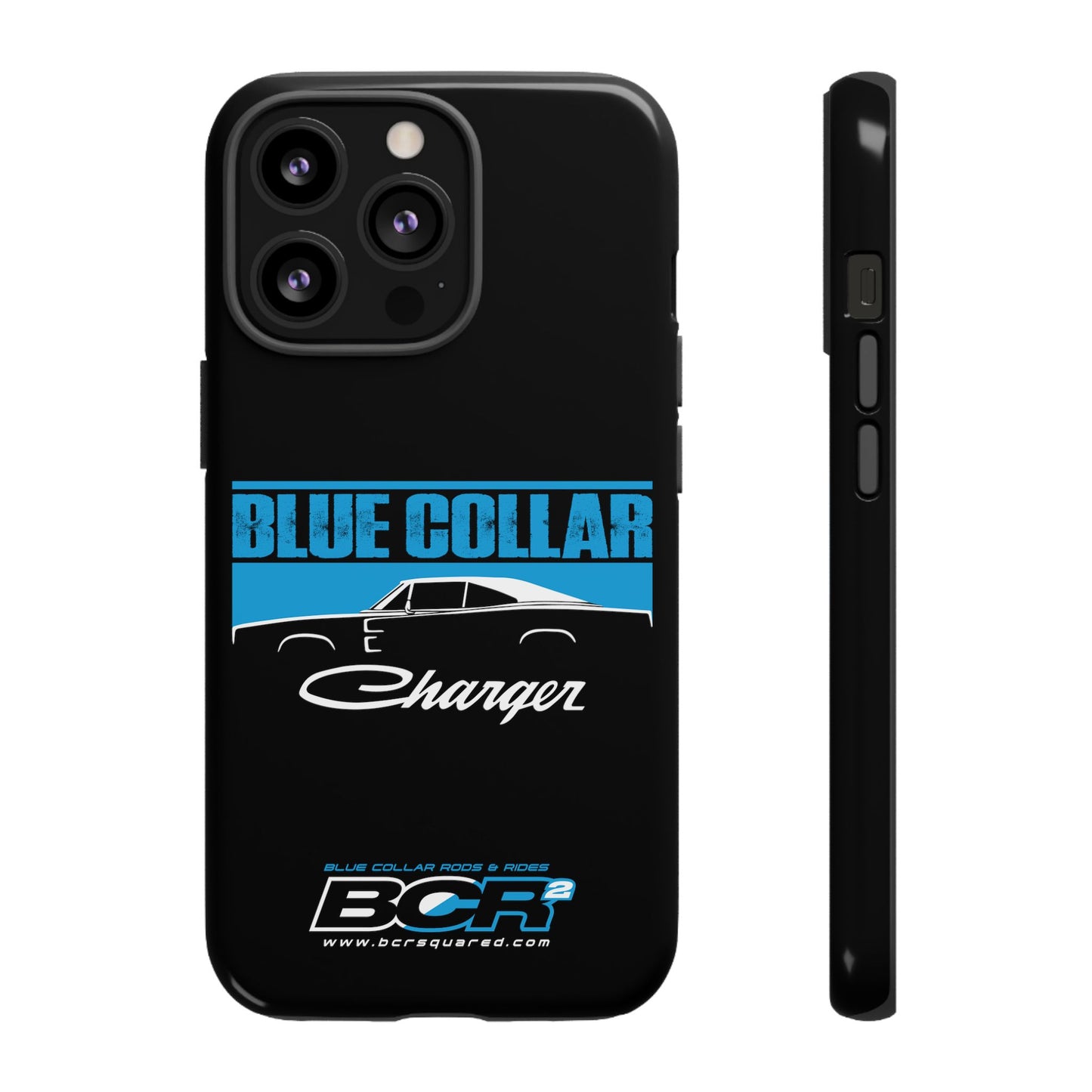 Blue Collar Charger Black Phone Cases