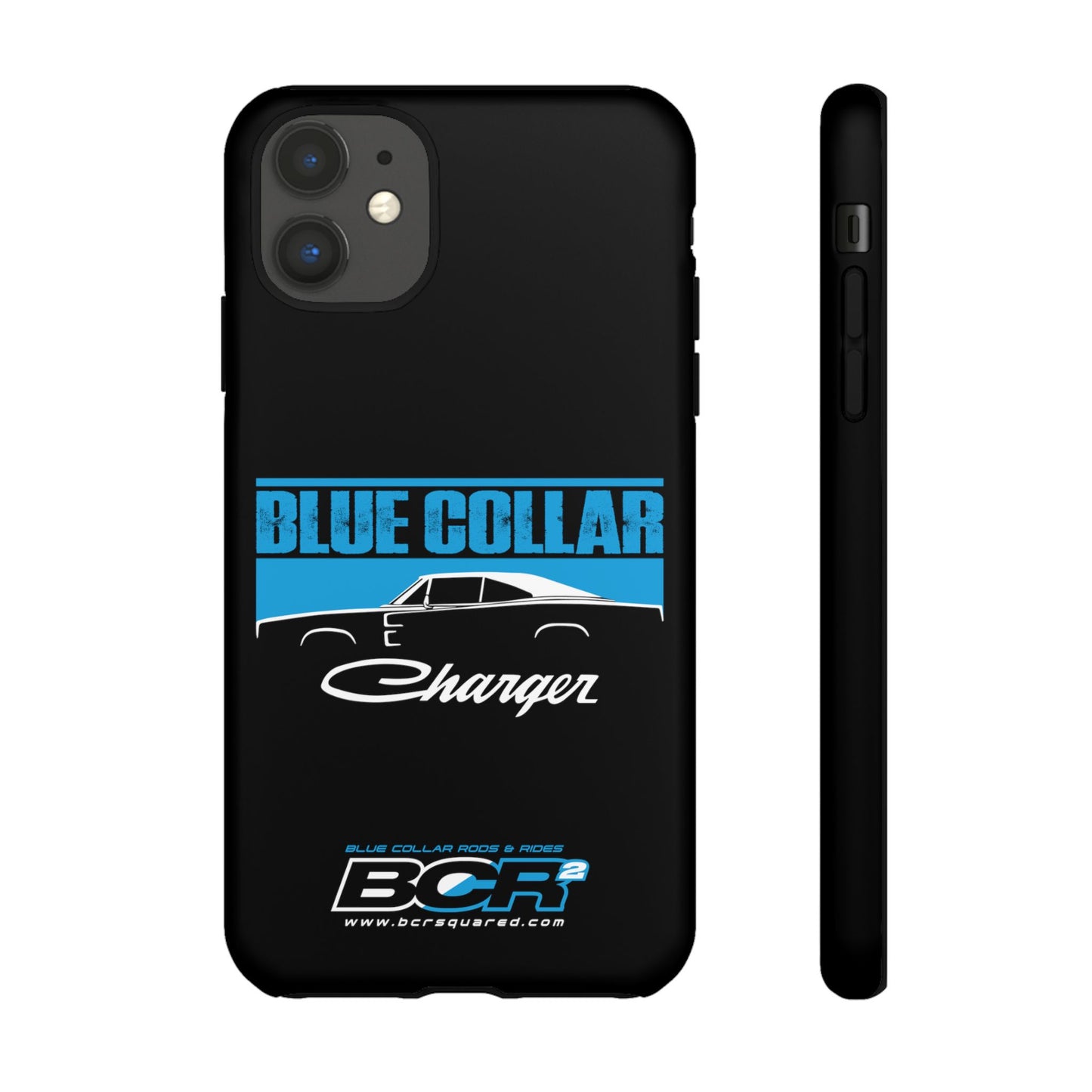 Blue Collar Charger Black Phone Cases