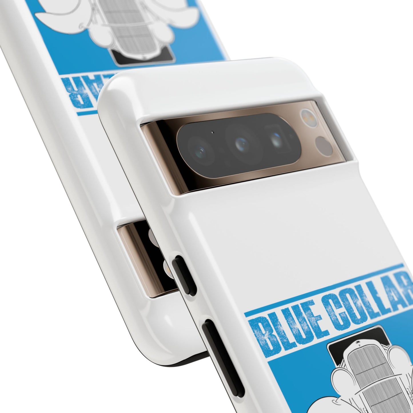 Blue Collar Model A White Phone Case