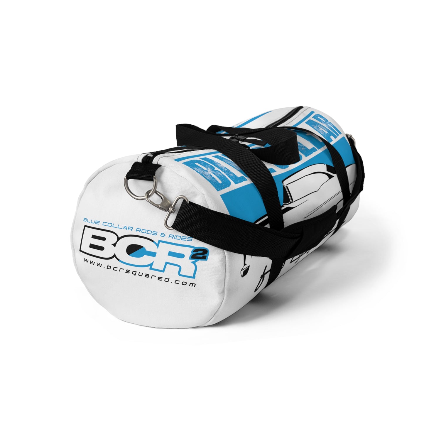 Blue Collar Fifty Five White Duffel Bag