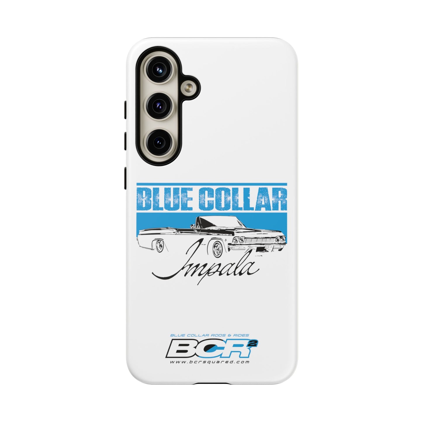 Blue Collar Impala White Phone Cases