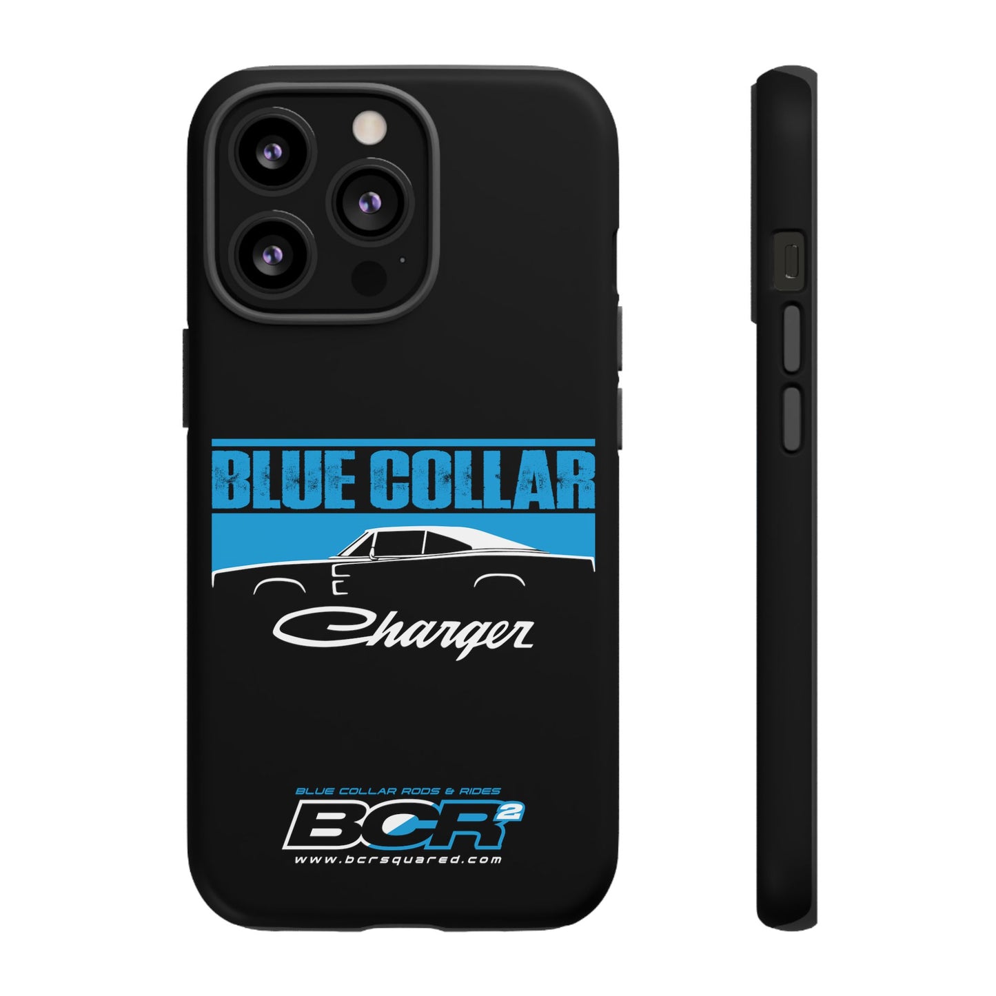 Blue Collar Charger Black Phone Cases