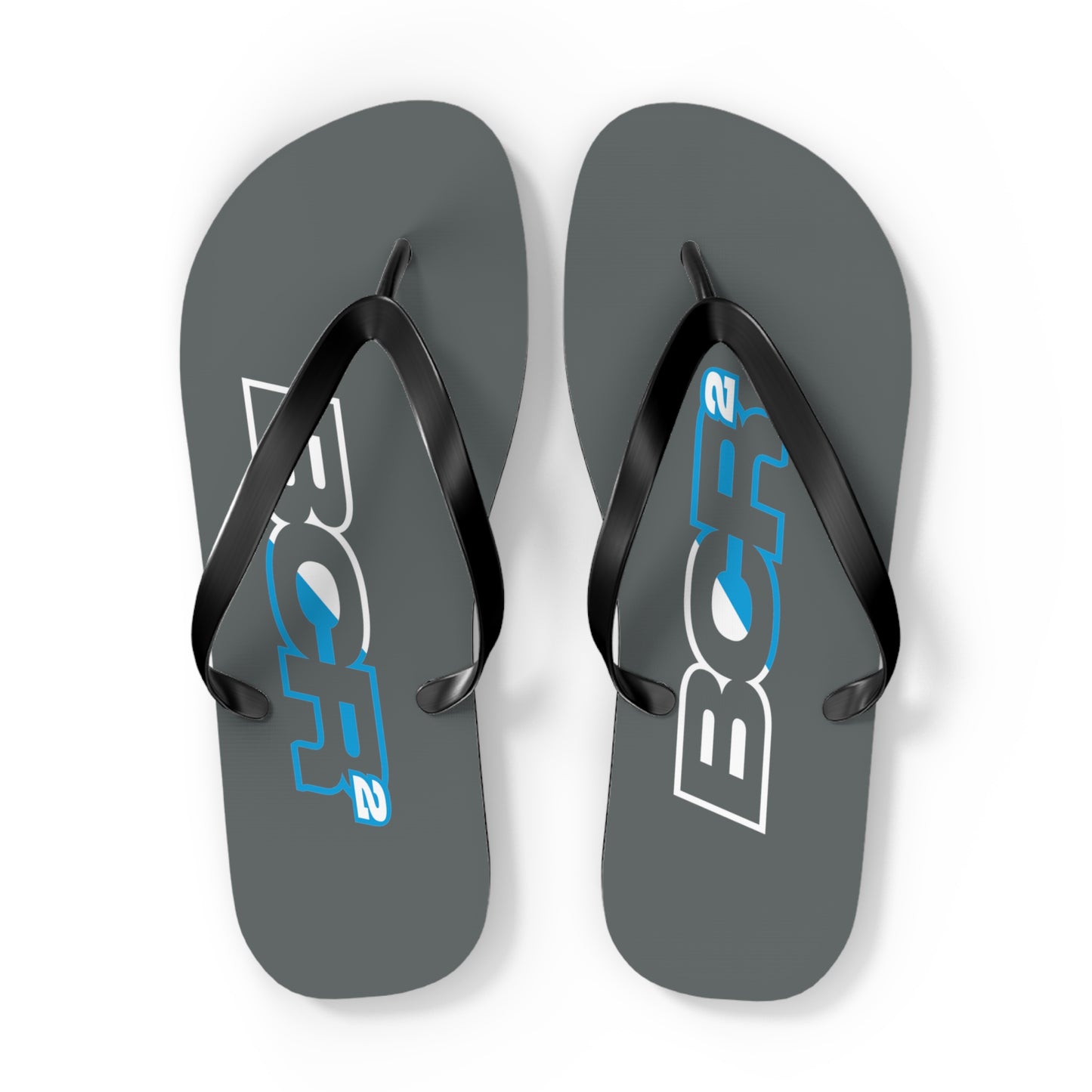 BCR Squared Gray Flip Flops