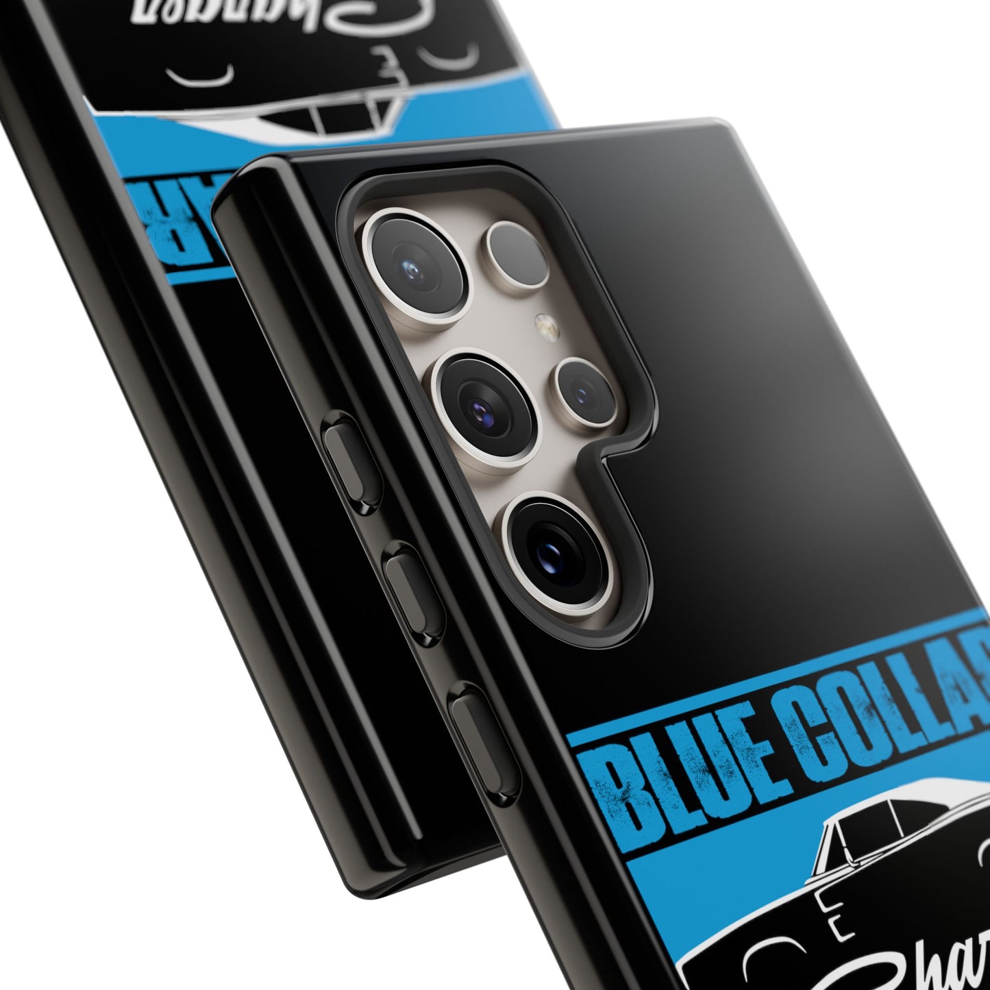 Blue Collar Charger Black Phone Cases