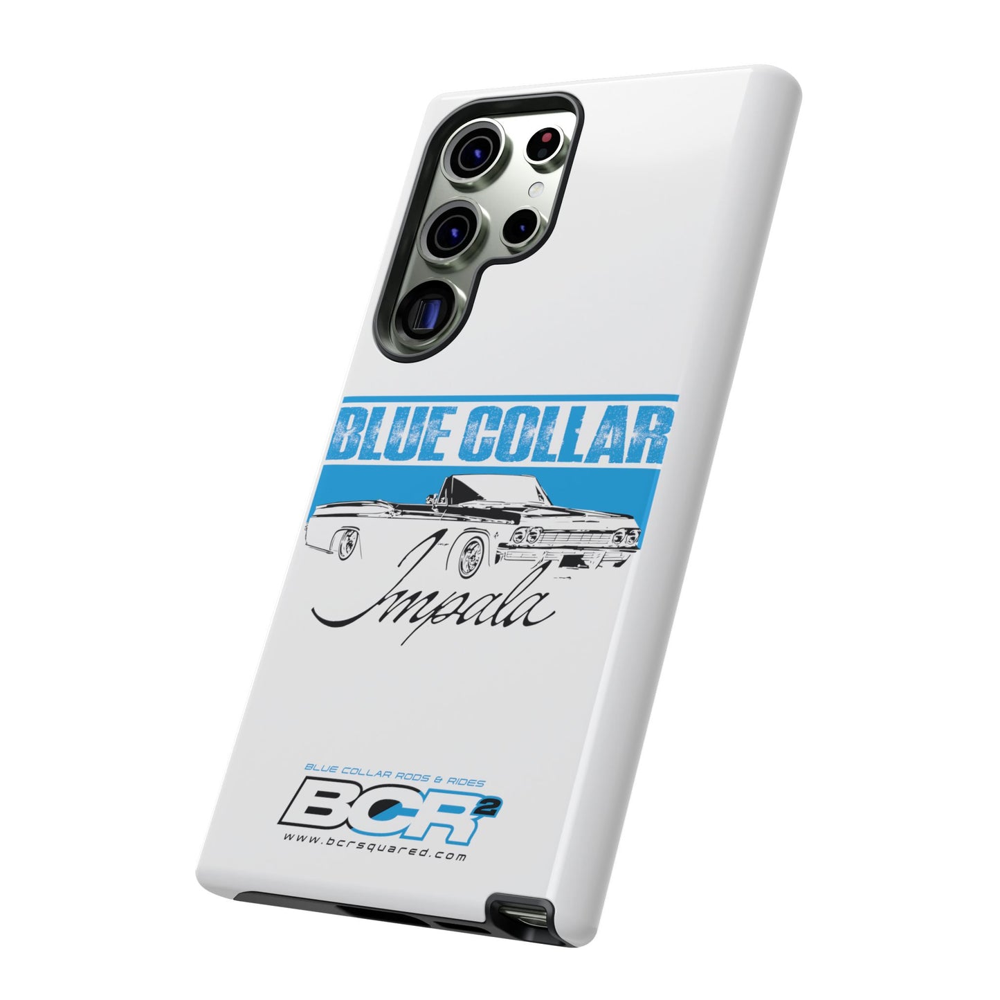 Blue Collar Impala White Phone Cases