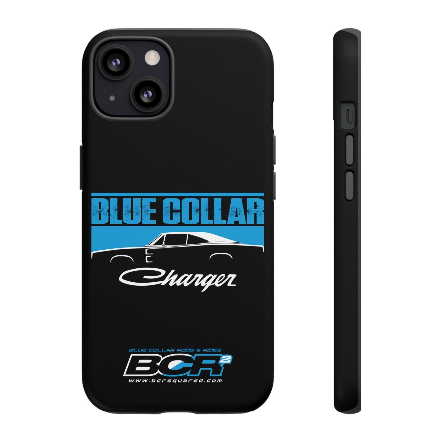 Blue Collar Charger Black Phone Cases