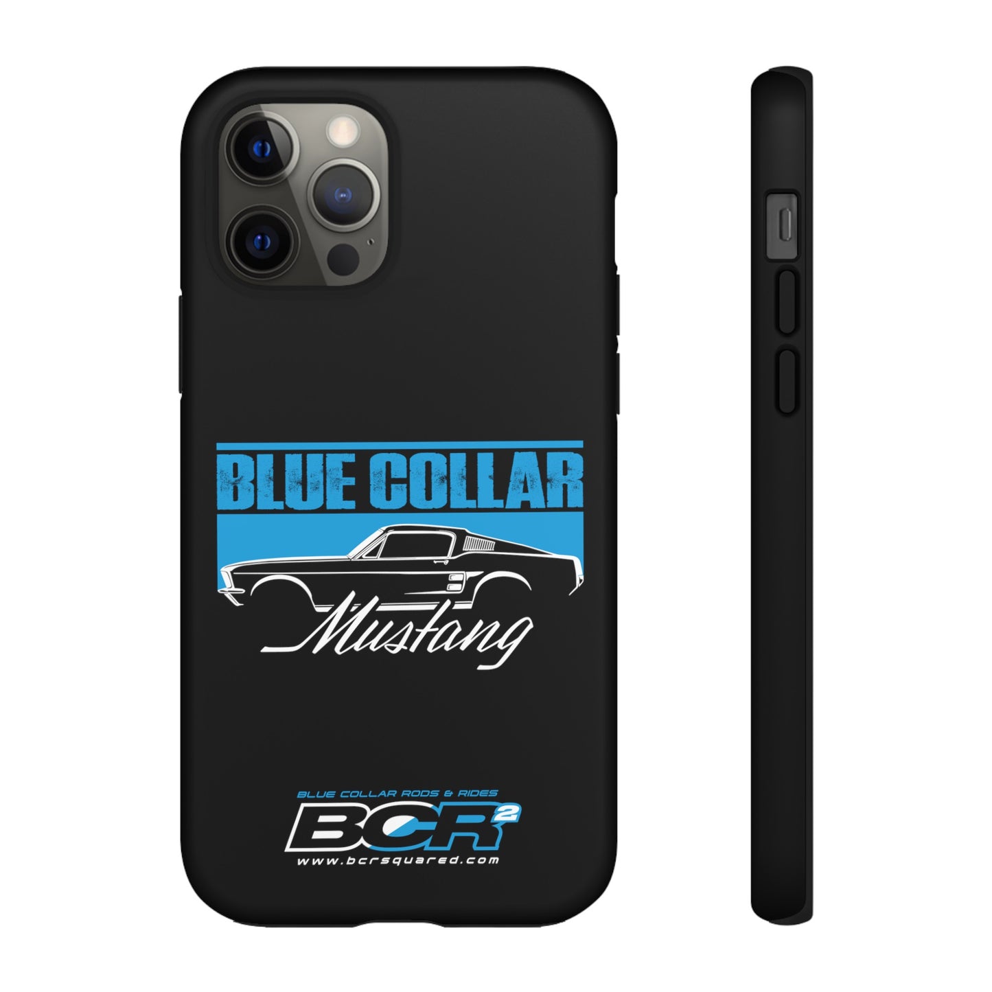 Blue Collar Mustang Black Phone Case