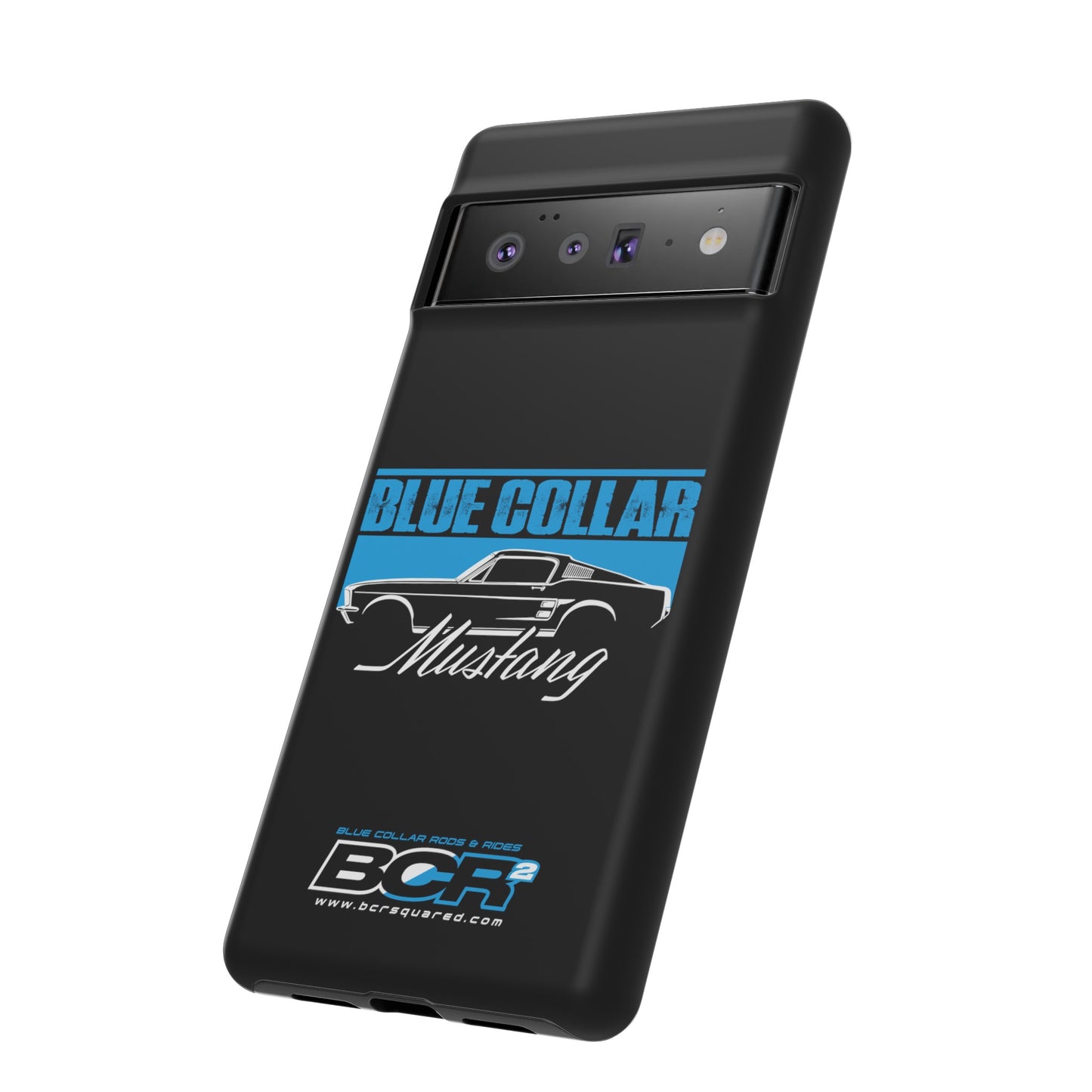 Blue Collar Mustang Black Phone Case