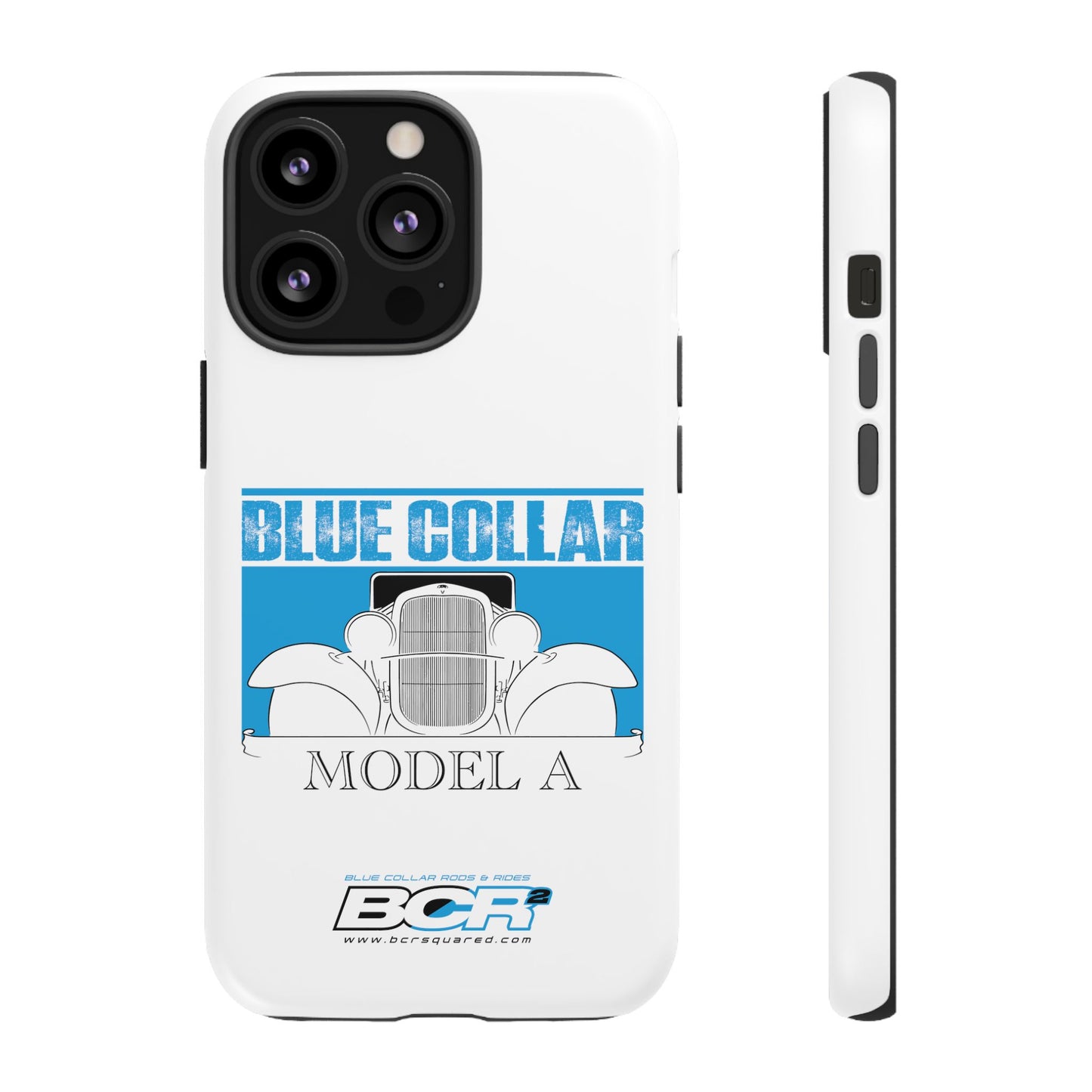 Blue Collar Model A White Phone Case