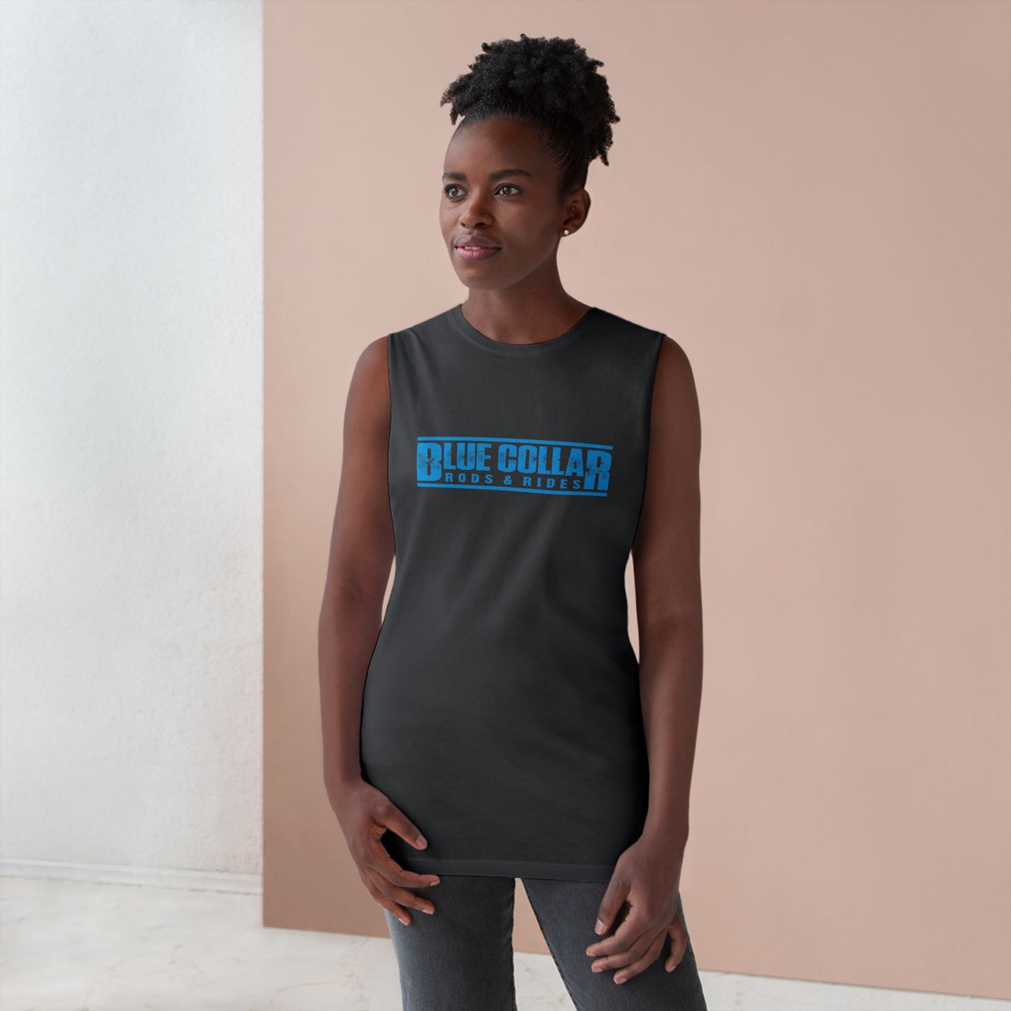 Blue Collar Block Logo Sleeveless Tee