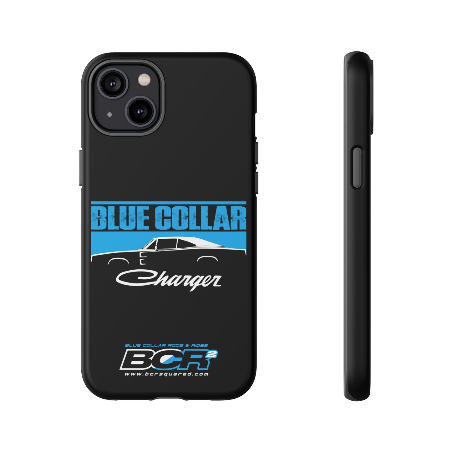 Blue Collar Charger Black Phone Cases