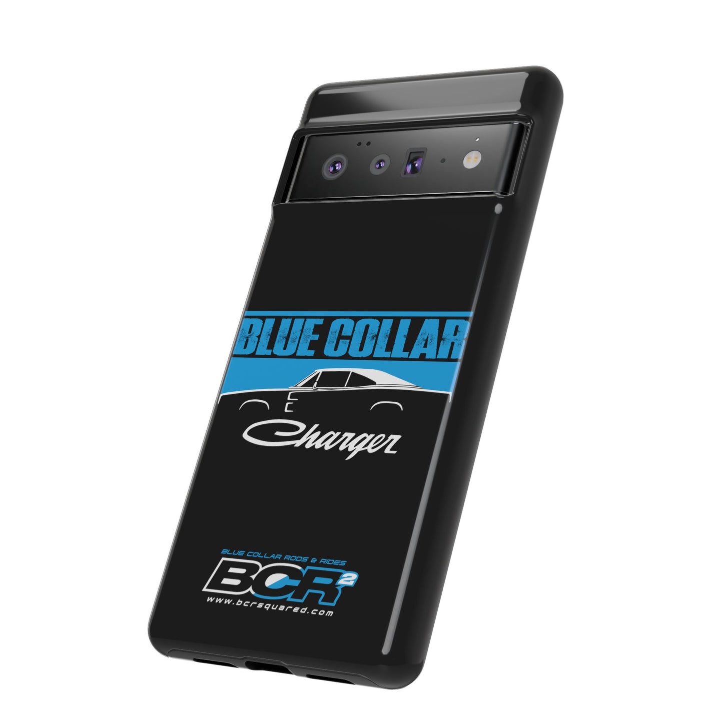 Blue Collar Charger Black Phone Cases