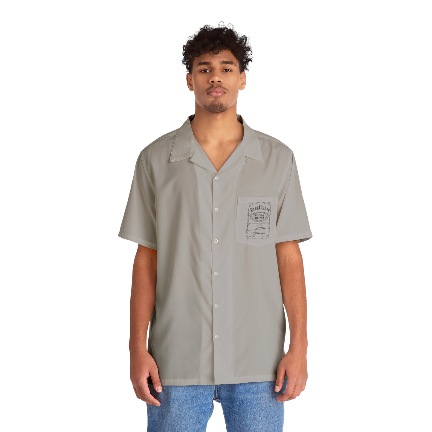 BC JD Charger Gray Hawaiian Shirt