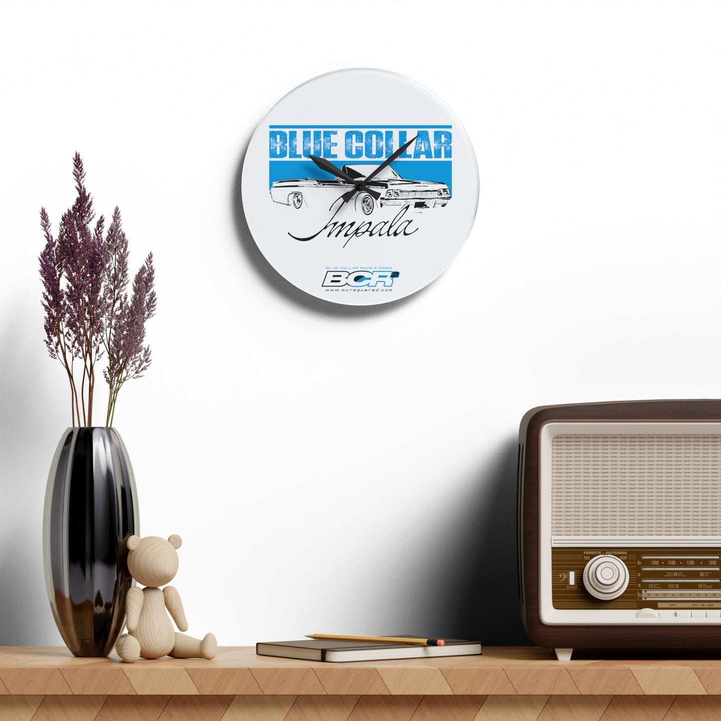 Blue Collar Impala Wall Clock