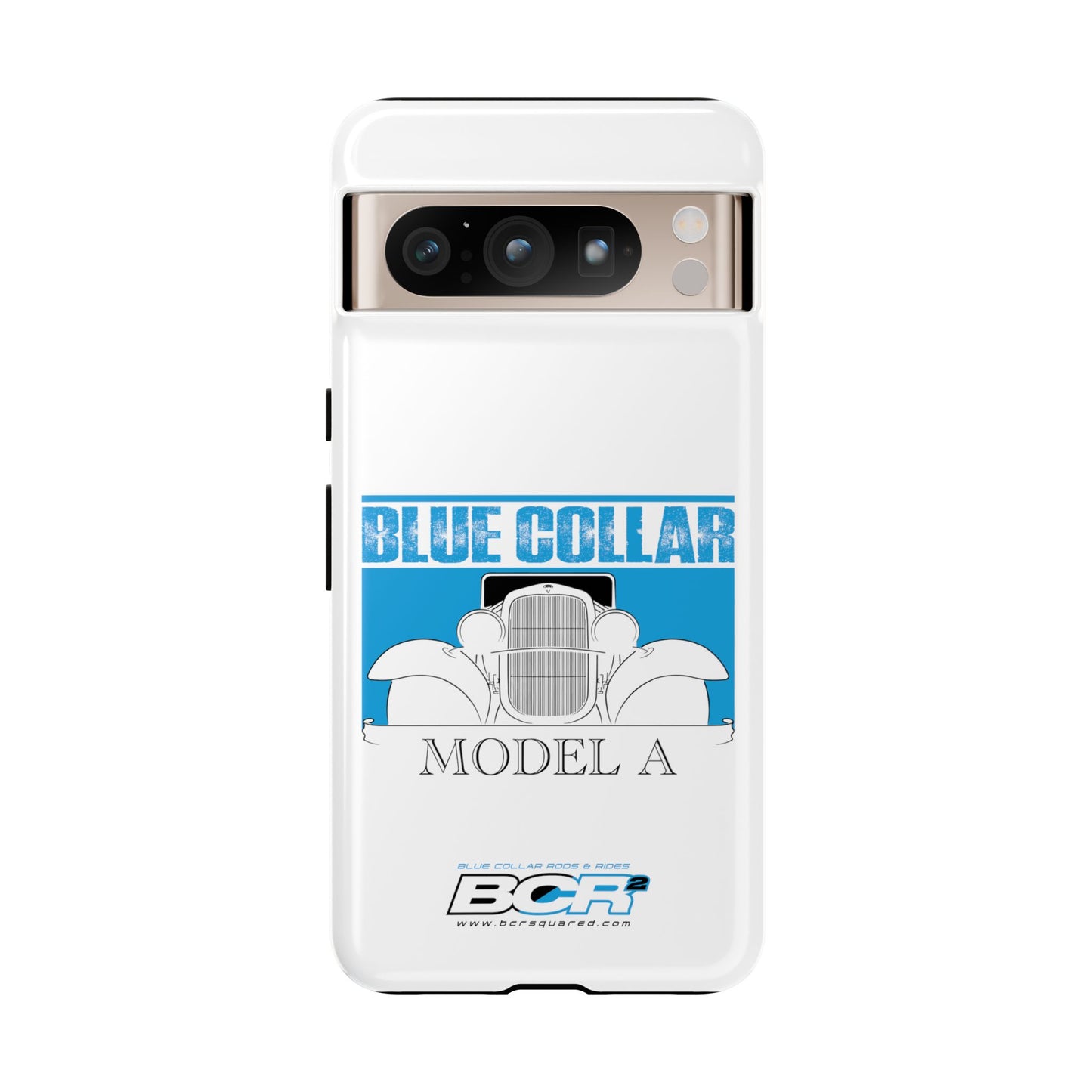 Blue Collar Model A White Phone Case