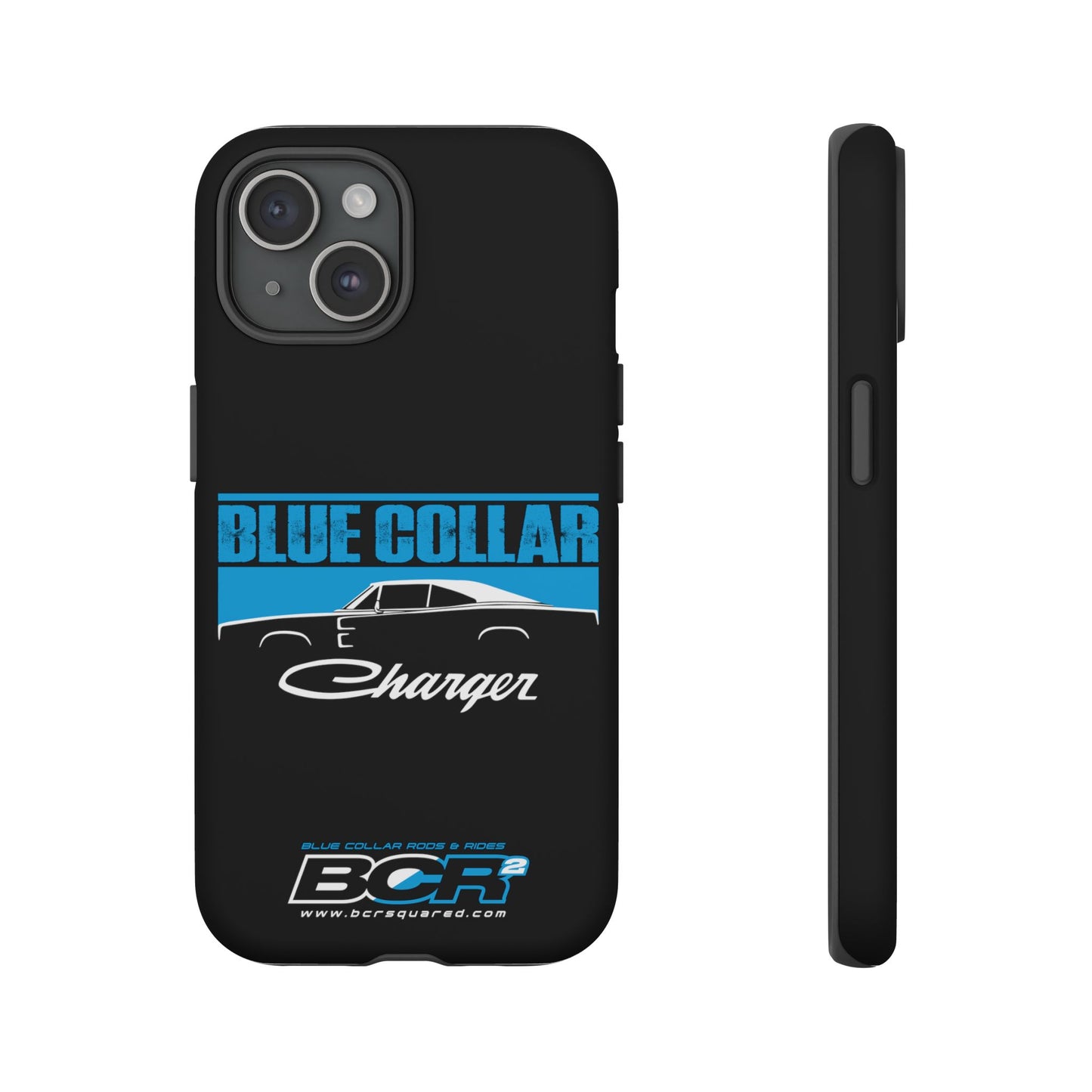 Blue Collar Charger Black Phone Cases