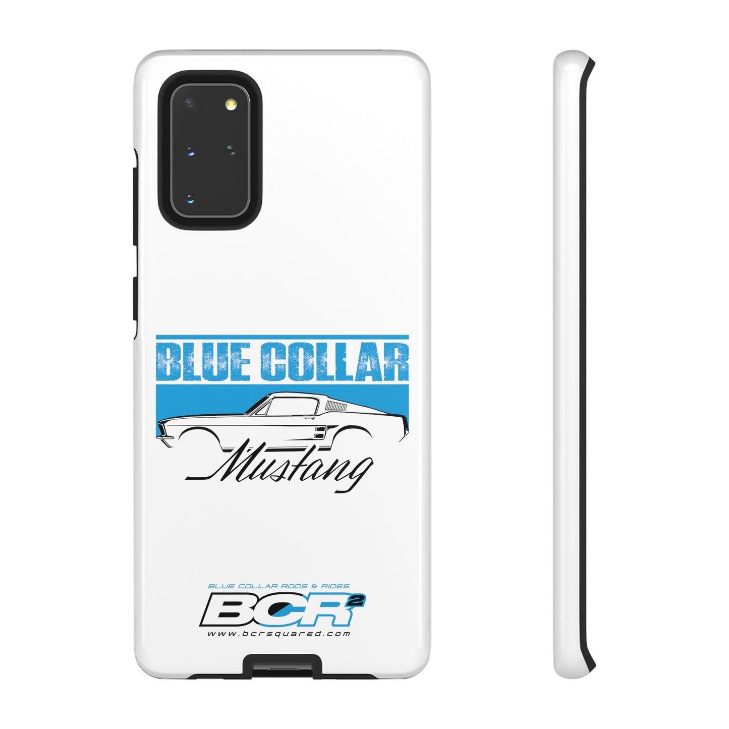 Blue Collar Mustang White Phone Case