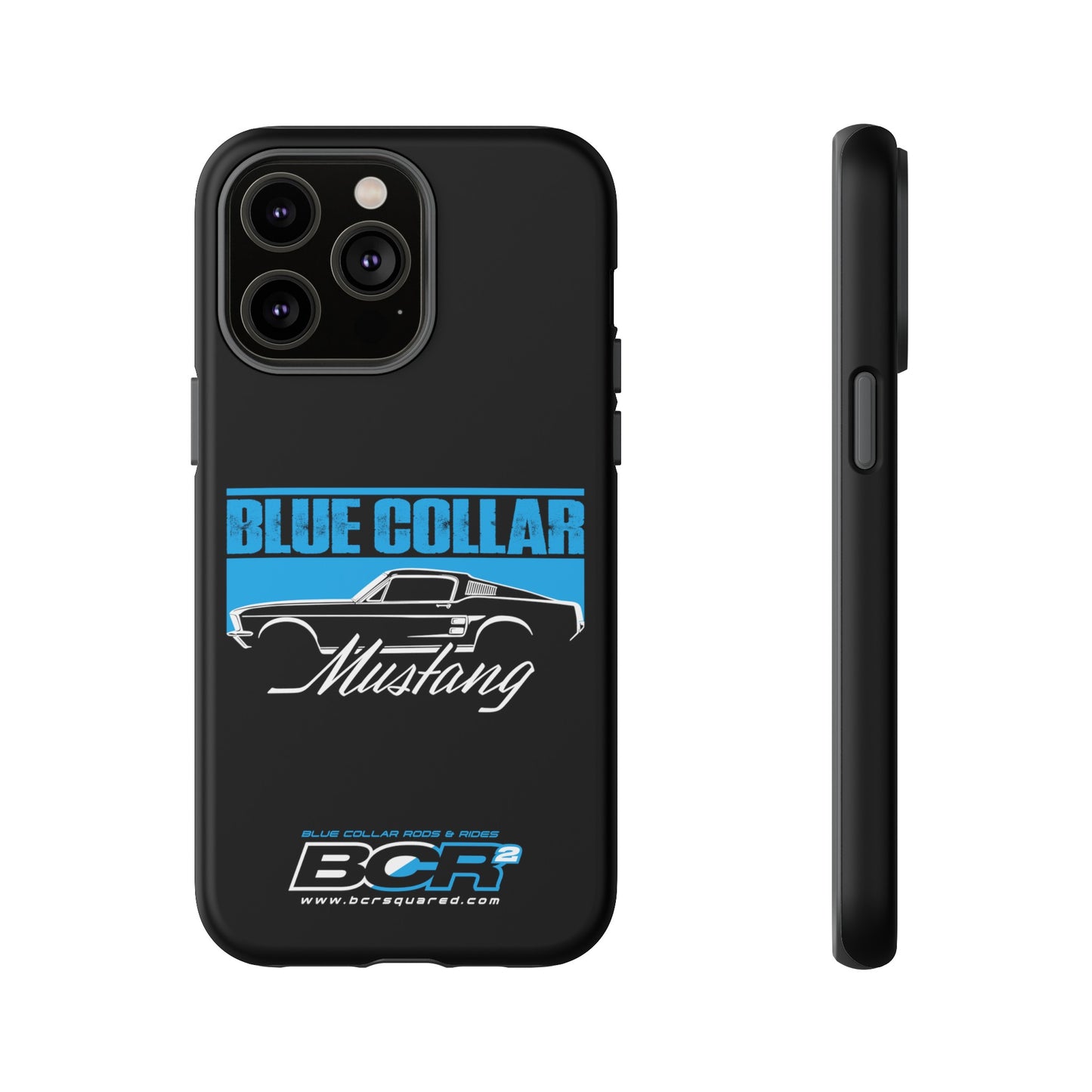 Blue Collar Mustang Black Phone Case