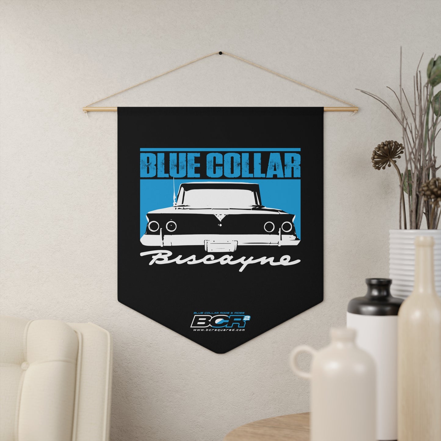 Blue Collar Biscayne Pennant Banner