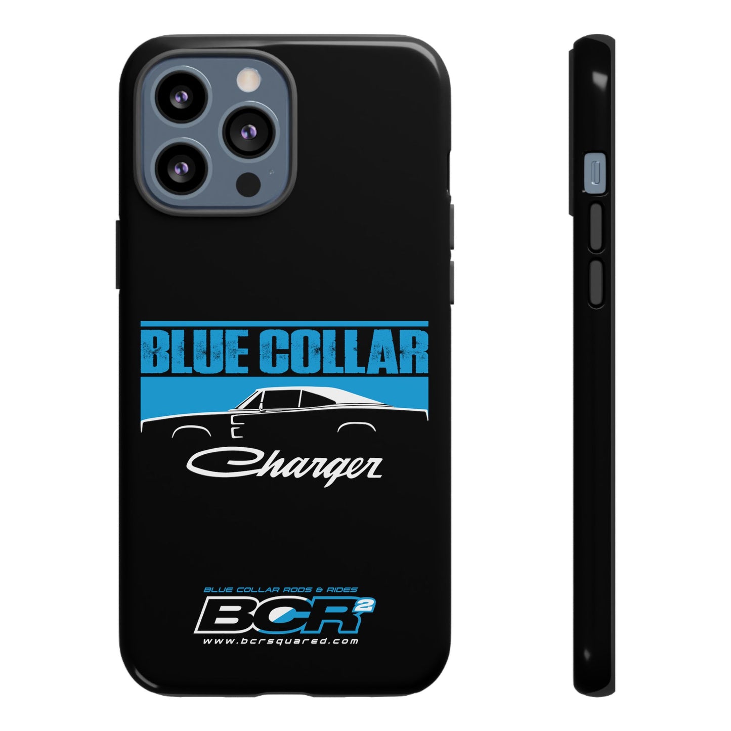 Blue Collar Charger Black Phone Cases