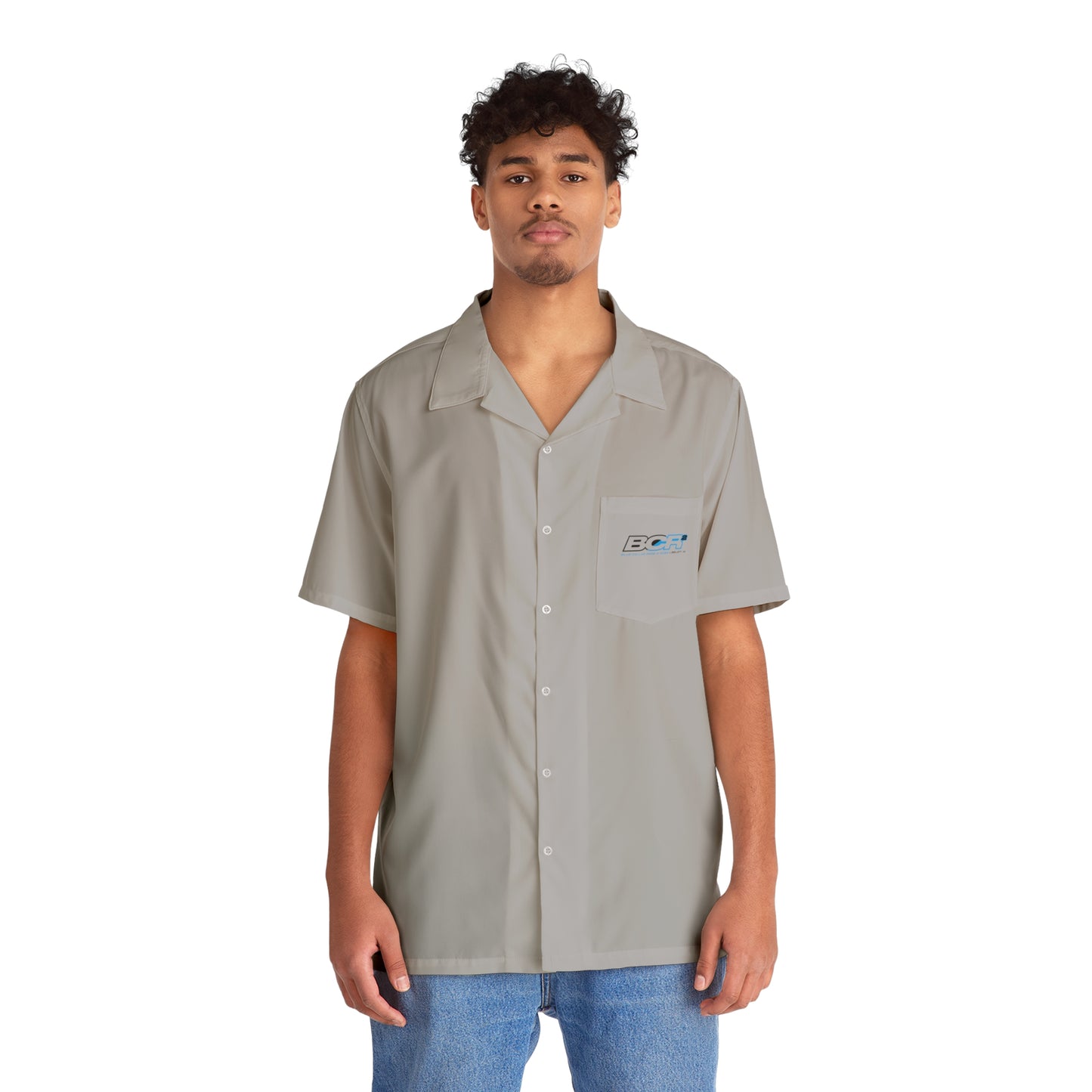 BCR Squared Logo Gray Hawaiian Shirt