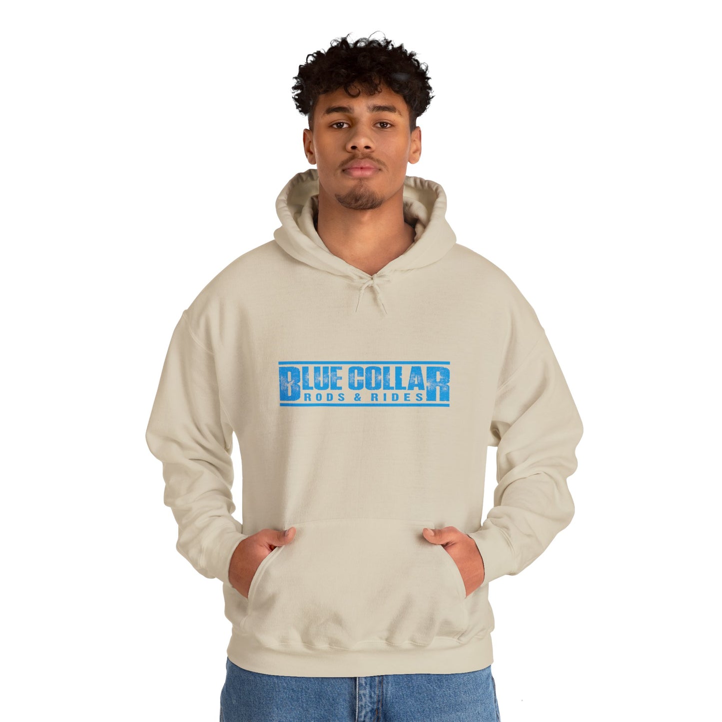 Blue Collar Block Logo Hoodie