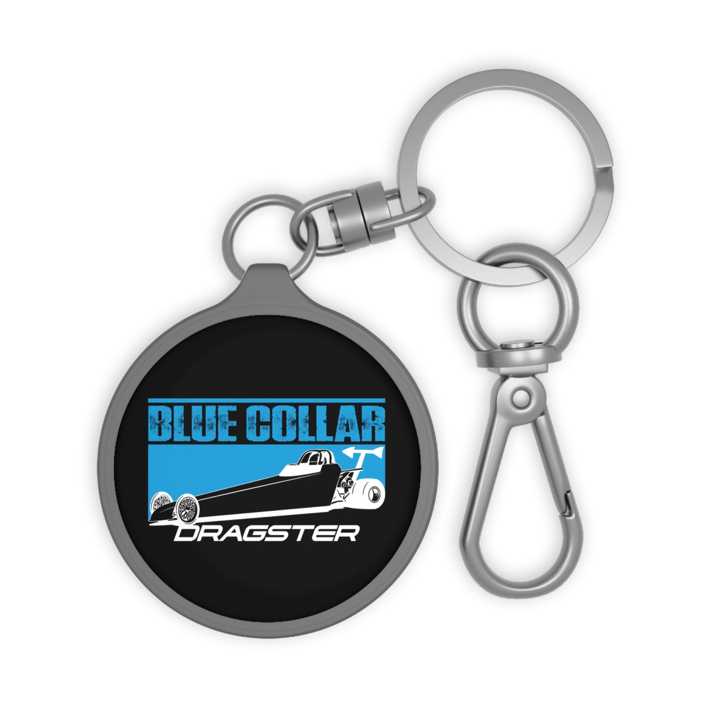 Blue Collar Dragster Keychain