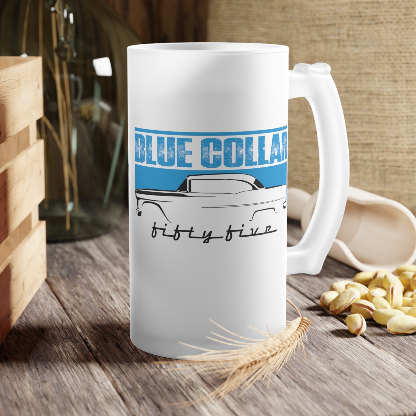 Blue Collar Fifty Five Frosted Beer Mug