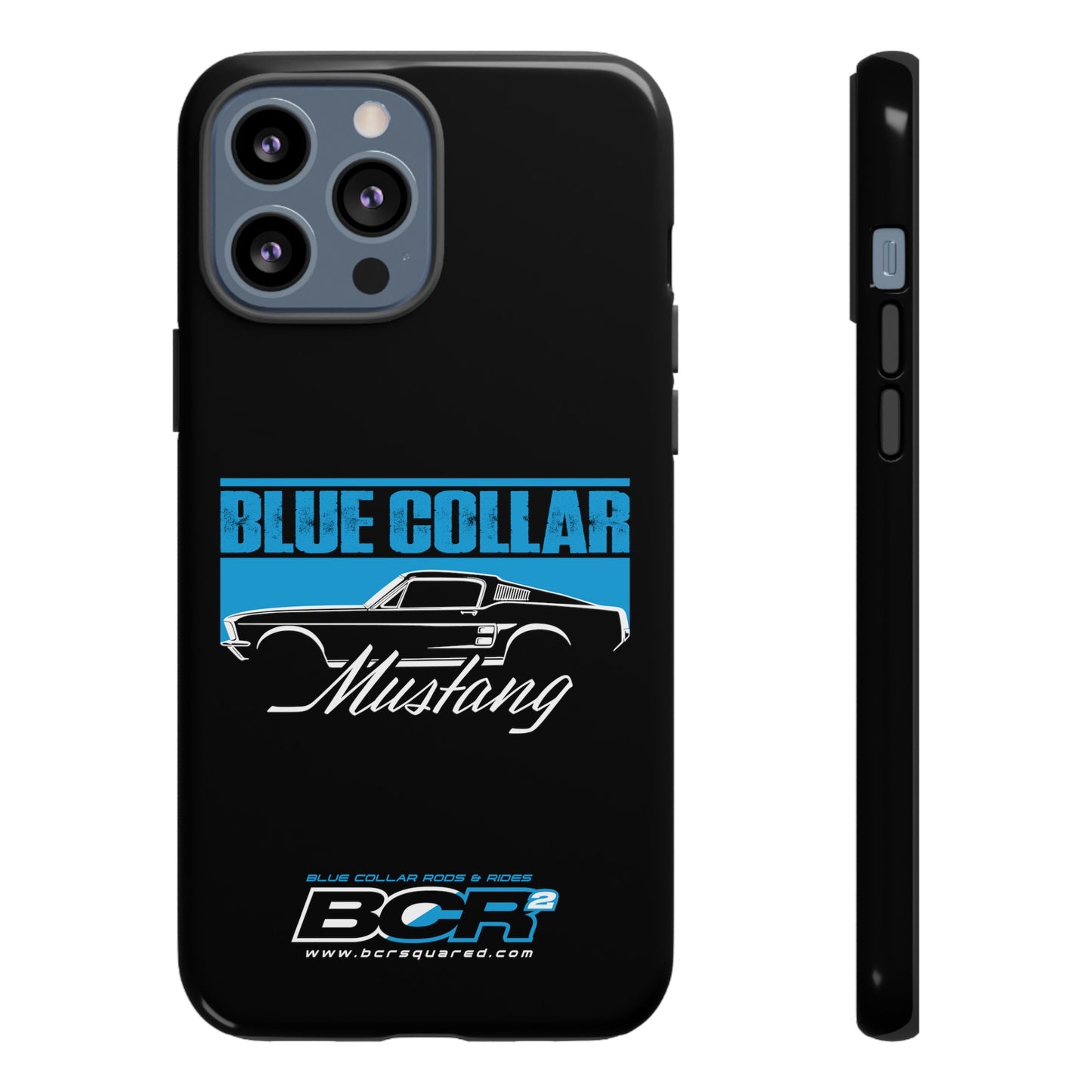 Blue Collar Mustang Black Phone Case