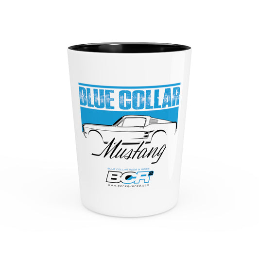 Blue Collar Mustang Shot Glass