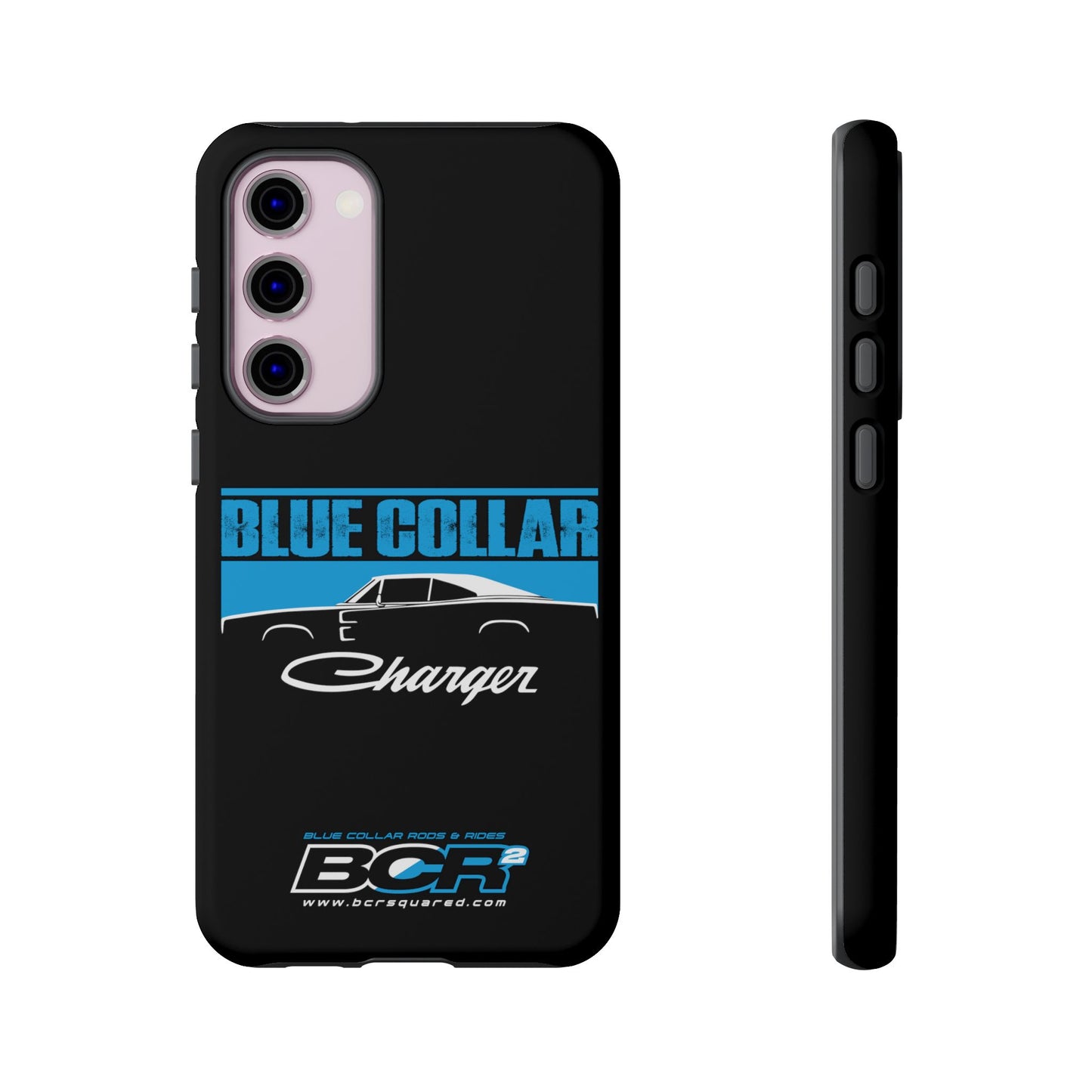 Blue Collar Charger Black Phone Cases