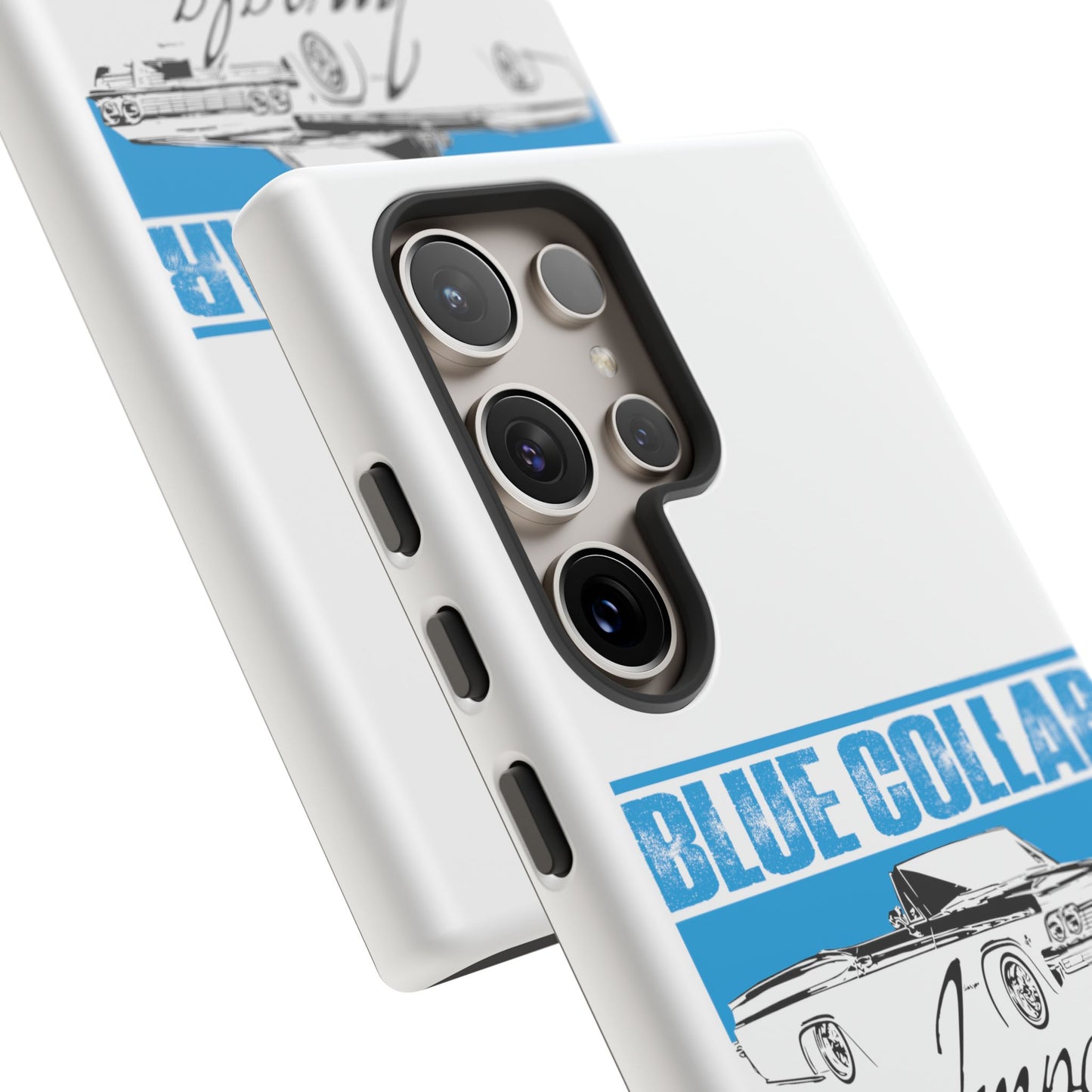 Blue Collar Impala White Phone Cases