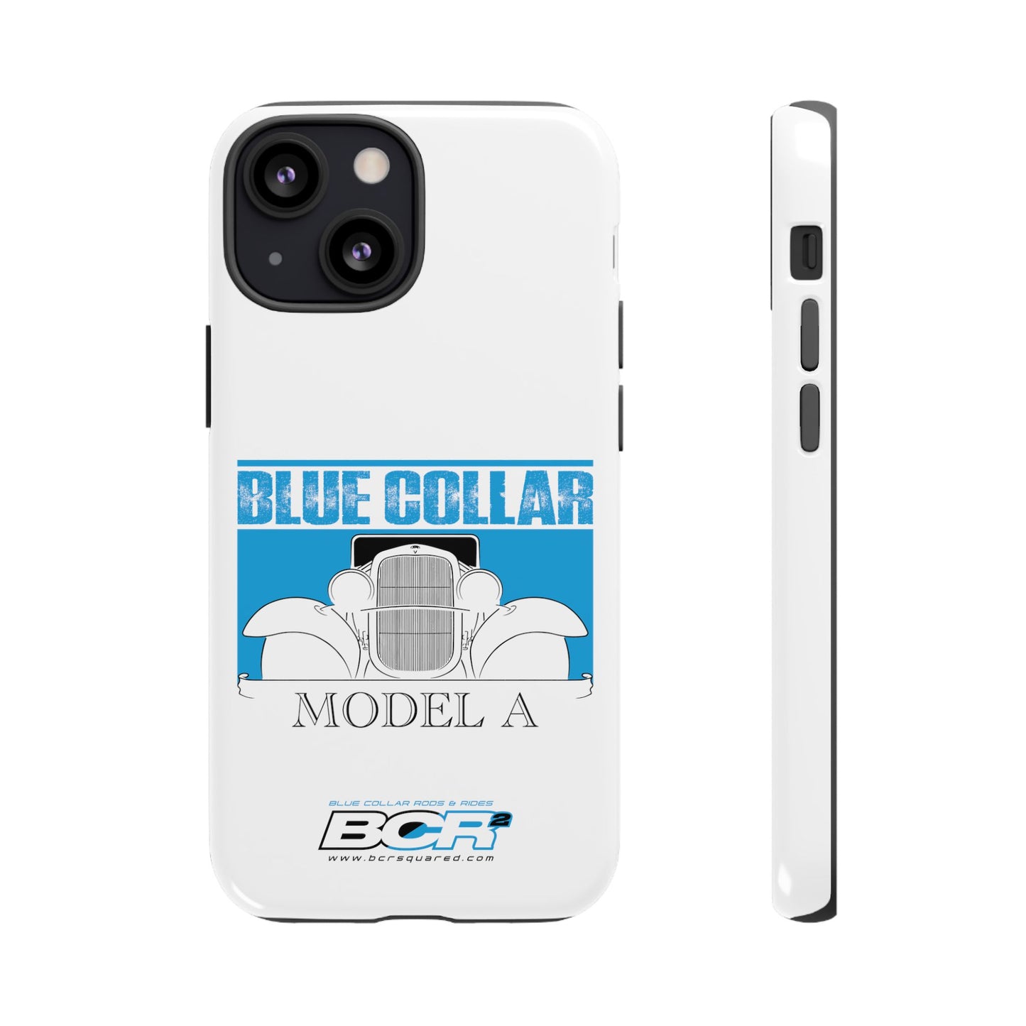 Blue Collar Model A White Phone Case