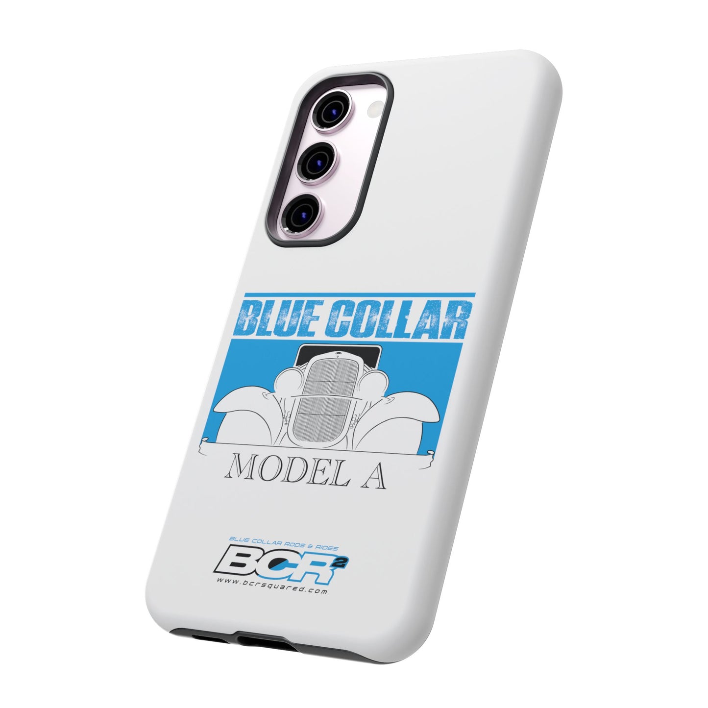 Blue Collar Model A White Phone Case