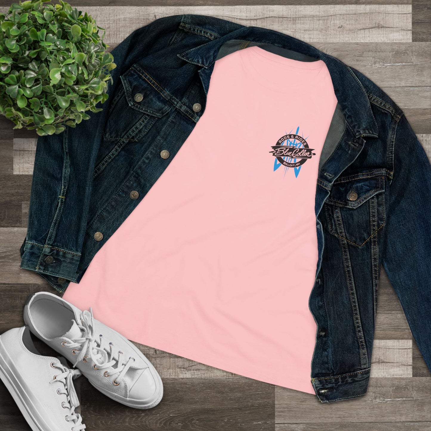 Blue Collar Pinstripe Women's Tee