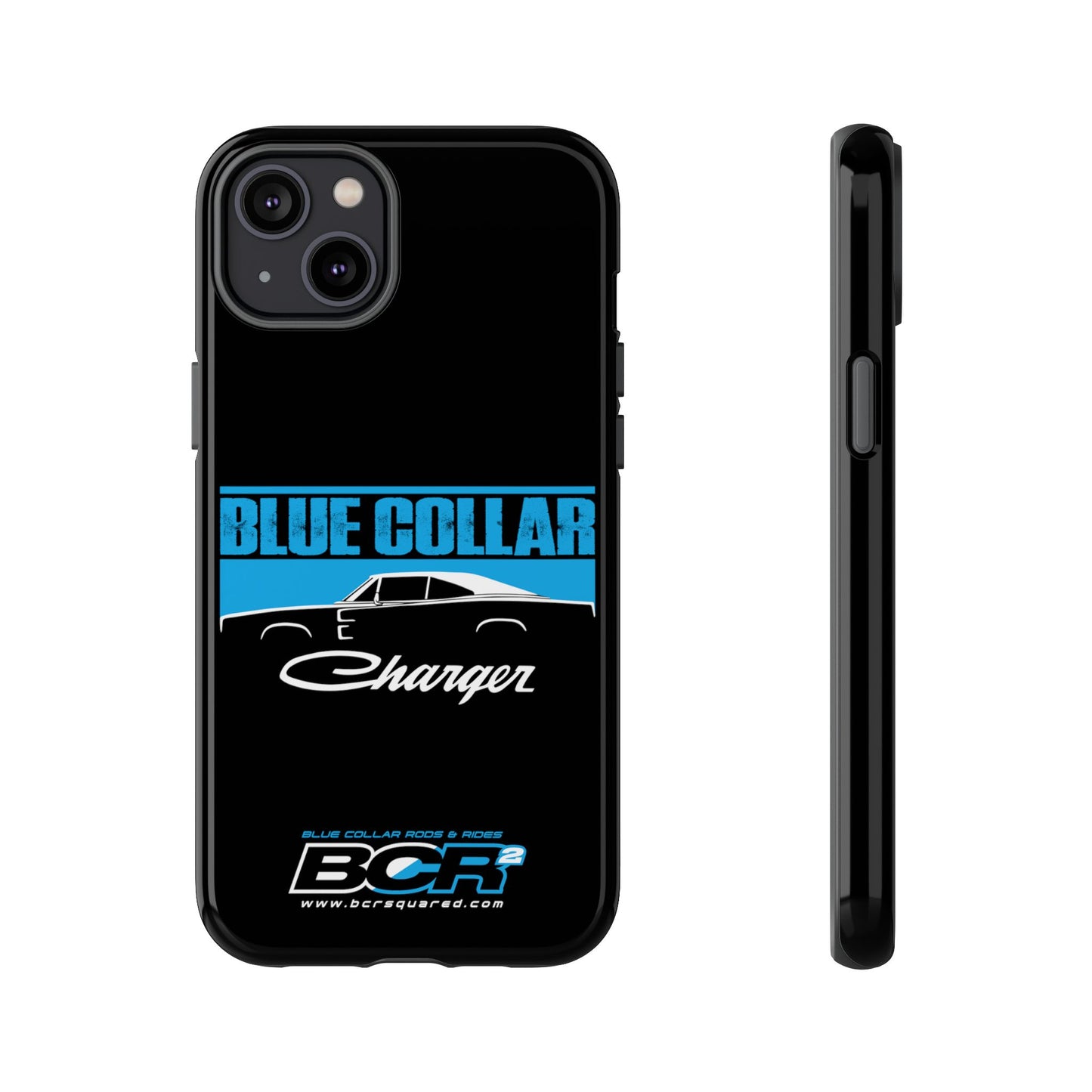 Blue Collar Charger Black Phone Cases