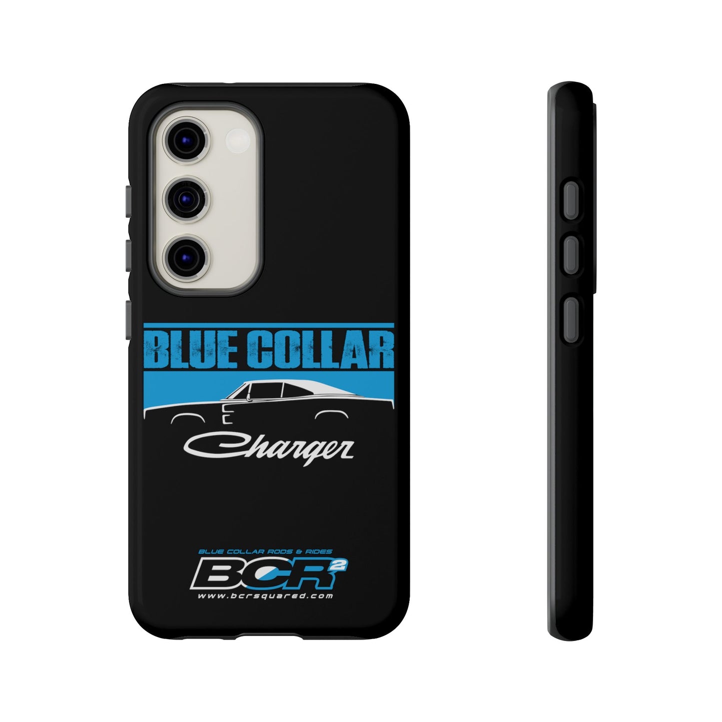 Blue Collar Charger Black Phone Cases