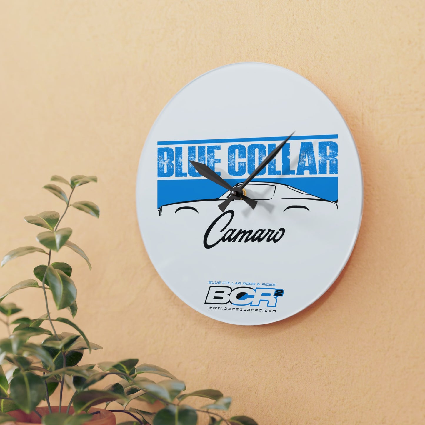 Blue Collar 2nd Gen Camaro Wall Clock