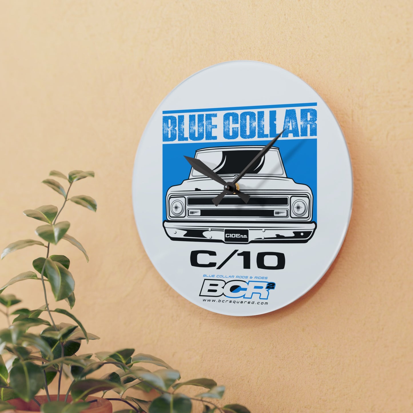 Blue Collar C/10 Wall Clock