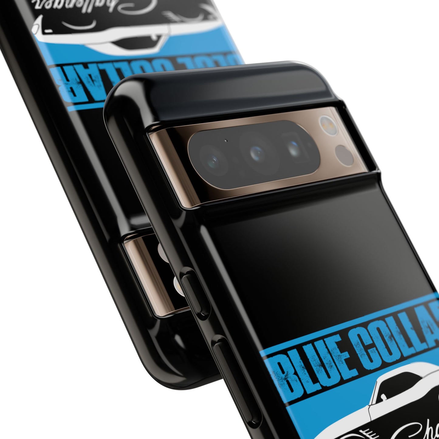 Blue Collar Challenger Black Phone Cases