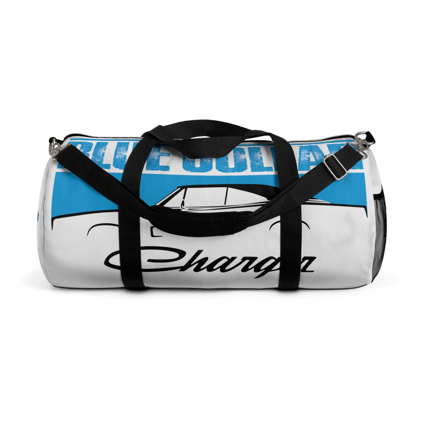 Blue Collar Charger White Duffel Bag