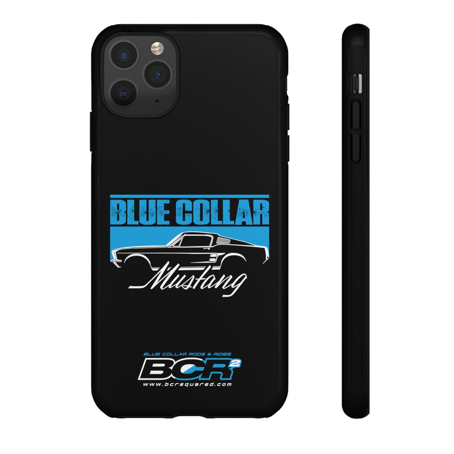 Blue Collar Mustang Black Phone Case